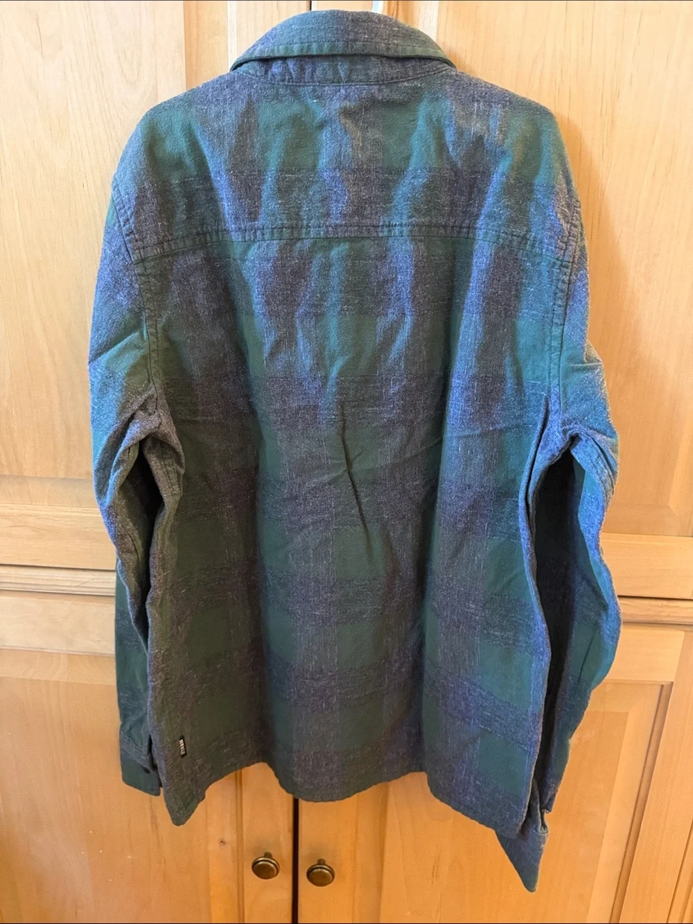 REI Kid’s Green and Gray Plaid Flannel Button-Up Shirt